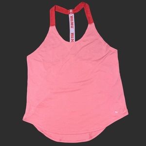 Pink racer back tank top
